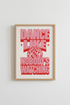 Retro Disco Ball Wall Art Print | Pink Dorm Decor | Groovy Poster