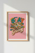 Stay Groovy Disco Ball Wall Art | Pink Retro Decor | 70s Aesthetic Poster