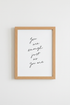 You Are Enough Quote Wall Art | Minimalist Script Poster, Bedroom Decor