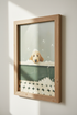 Goldendoodle Puppy in Bathtub Art | Sage Green Bathroom Decor | Whimsical Dog Poster
