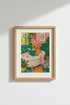 Golden Retriever Bathroom Wall Art Print | Funny Dog Decor | Whimsical Pink Poster