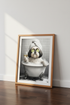 Shih Tzu Spa Day Wall Art | Funny Bathroom Decor | Dog in Bathtub Poster