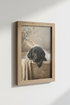 Black Dog in Bathtub Wall Art | Neutral Bathroom Decor | Whimsical Oil Painting Poster