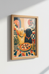 Labrador Dogs Pizza Wall Art Print | Kitchen Dining Decor | Mid Century Poster
