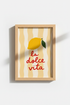 Mediterranean Lemon Wall Art Print | La Dolce Vita Kitchen Decor | Italian Poster