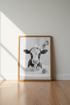 Cow in Bathtub Wall Art | B&W Photography Print, Bathroom Farmhouse Decor