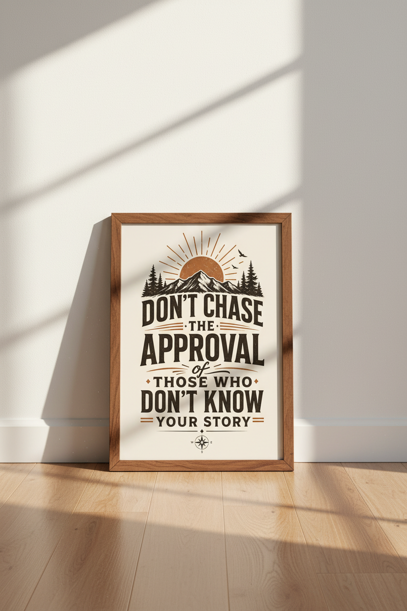 Mountain Quote Wall Art | Vintage Motivational Poster, Office Decor
