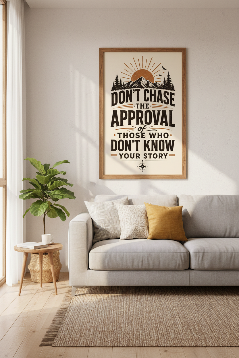 Mountain Quote Wall Art | Vintage Motivational Poster, Office Decor