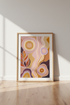Aboriginal Dot Art | Terracotta & Pink Earthy Tones, Living Room Poster