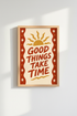Retro Wall Art Print | Warm Sunset Decor | Cozy Living Room Poster
