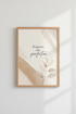 Progress Not Perfection Quote Wall Art | Neutral Beige Boho Decor | Minimalist Poster
