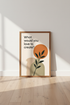 Motivational Quote Botanical Art | Earthy Boho Poster, Home Office Decor
