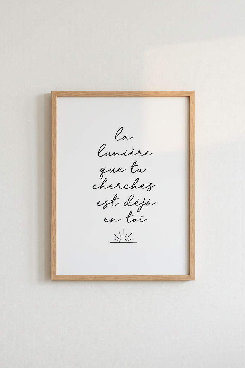 French Quote Wall Art | Minimalist Black &amp; White Poster, Office &amp; Bedroom Decor