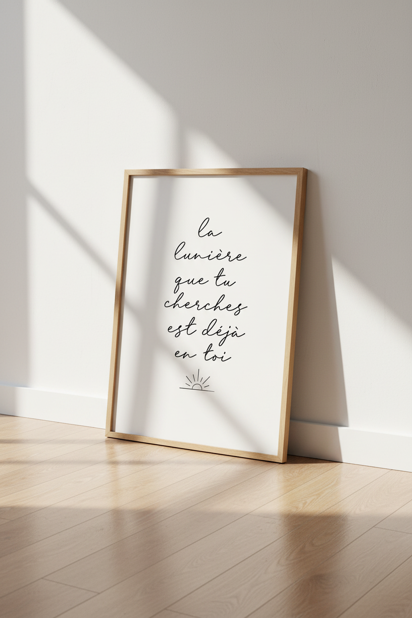 French Quote Wall Art | Minimalist Black &amp; White Poster, Office &amp; Bedroom Decor
