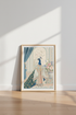 Regal Peacock Wall Art Print | Chinoiserie Pastels, Maximalist Decor