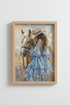 Western Horse Wall Art Print | Cowgirl Oil Painting, Rustic Farmhouse Decor