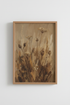 Rustic Botanical Poster | Earthy Floral Painting, Neutral Farmhouse Wall Art Print