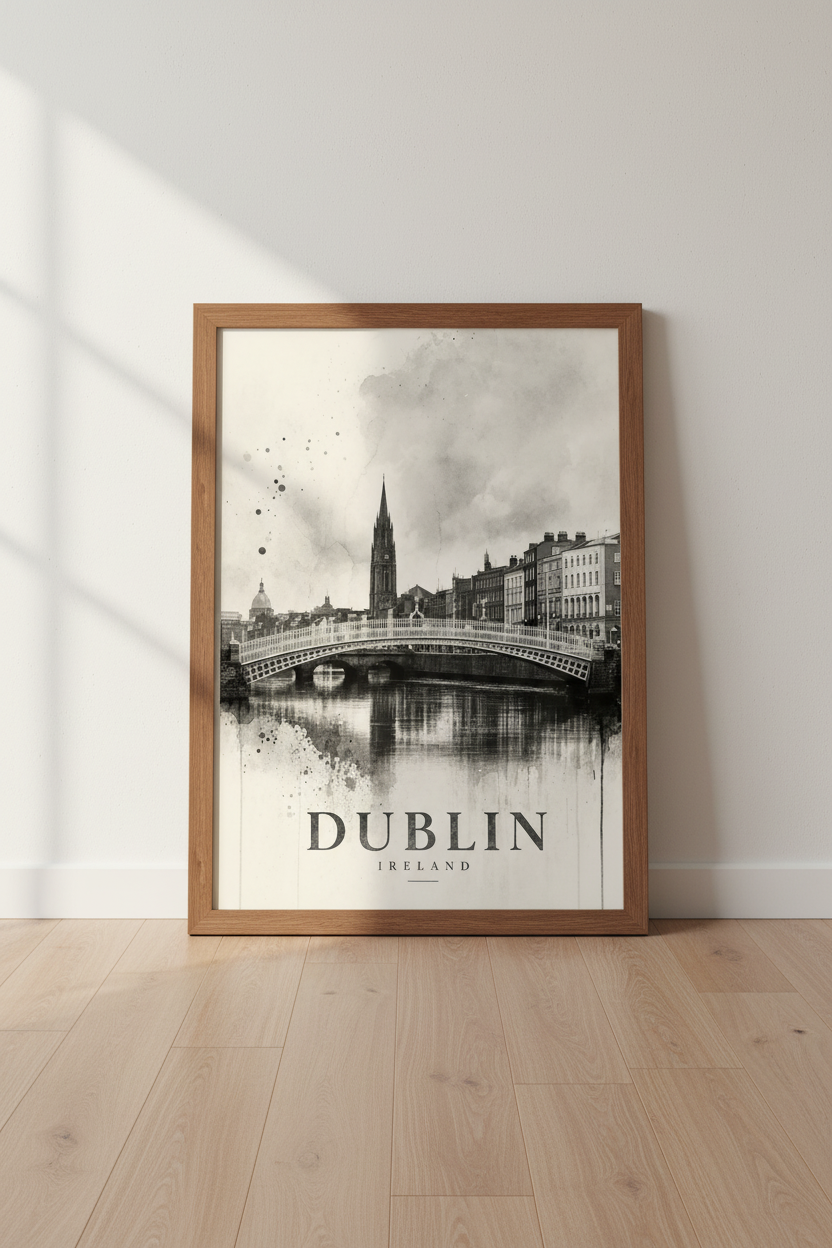 Dublin Ireland Cityscape Wall Art | Ha&