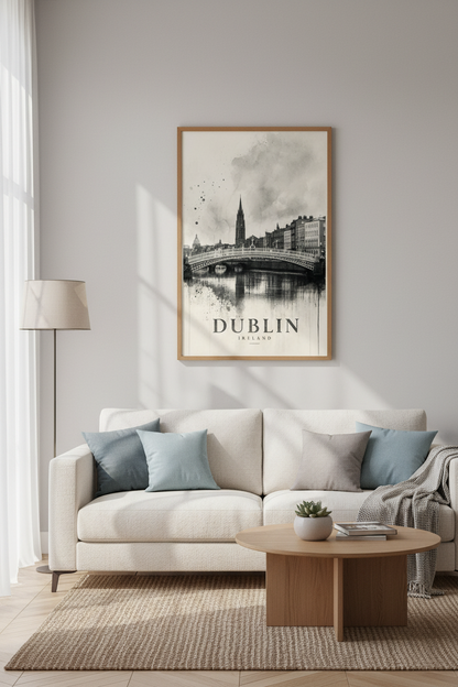 Dublin Ireland Cityscape Wall Art | Ha&