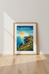 Dublin Ireland Travel Poster | Coastal Lighthouse Wall Art | Vintage Aesthetic Print