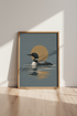 Common Loon Wall Art Print | Lake House Decor | Minimalist Bird Poster