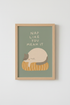 Sleeping Cat Wall Art Print | Bedroom Quote Decor | Cozy Aesthetic Poster