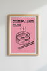 Dumplings wall art print | Modern Pink Decor | Playful Poster