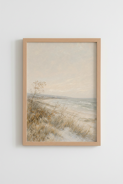 Coastal Beach Art | Soft Tones, Living Room Decor