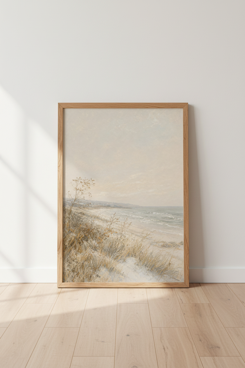 Coastal Beach Art | Soft Tones, Living Room Decor