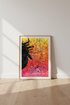 Düsseldorf City Map Art | Watercolor Gradient Sunset, Modern German Travel Poster