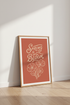 Spring in Bloom Floral Wall Art | Terracotta Botanical Poster, Living Room Decor