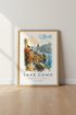 Lake Como Italy Watercolor Art | Travel Poster Print, Mediterranean Home Decor