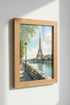 Paris Eiffel Tower Wall Art | French Landscape Poster | Romantic City Decor