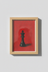 chess wall art | bold red king print | living room decor