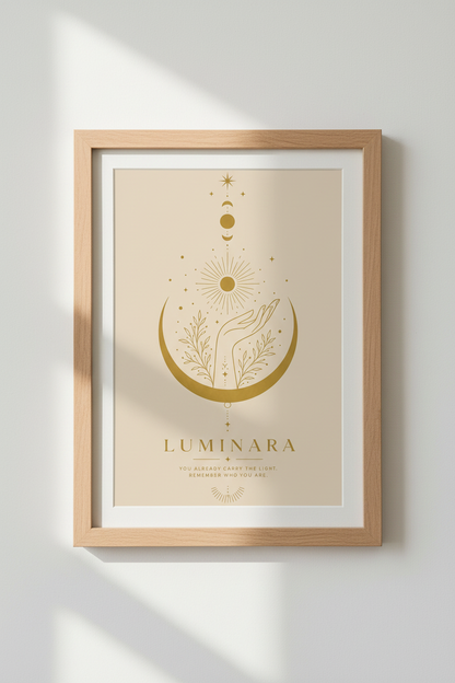 Celestial wall art | Golden sun crescent motif, Living room decor