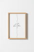 Just Breathe Quote Wall Art Print | Bedroom Decor | Minimalist Line Art Poster