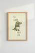 Nursery Wall Art Print | Sage Green Crocodile, Sei Stark Aber Lieb Poster