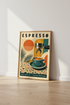 Espresso Coffee Wall Art Print | Retro Kitchen Decor | Mid Century Modern Poster