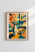 Cubist Floral Wall Art Print | Abstract Still Life Poster, Modern Geometric Decor