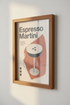 Espresso Martini Cocktail Wall Art Print | Kitchen Bar Decor | Retro Modern Poster