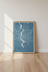 Bristol England City Map | Minimalist Blue & White Poster, Office & Home Art