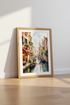 Venice Italy Gondola Canal Watercolor Wall Art | Travel Poster | Mediterranean Decor