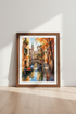 Venice Watercolor Art Print | Autumn Italy Canal Decor | European Landscape Poster