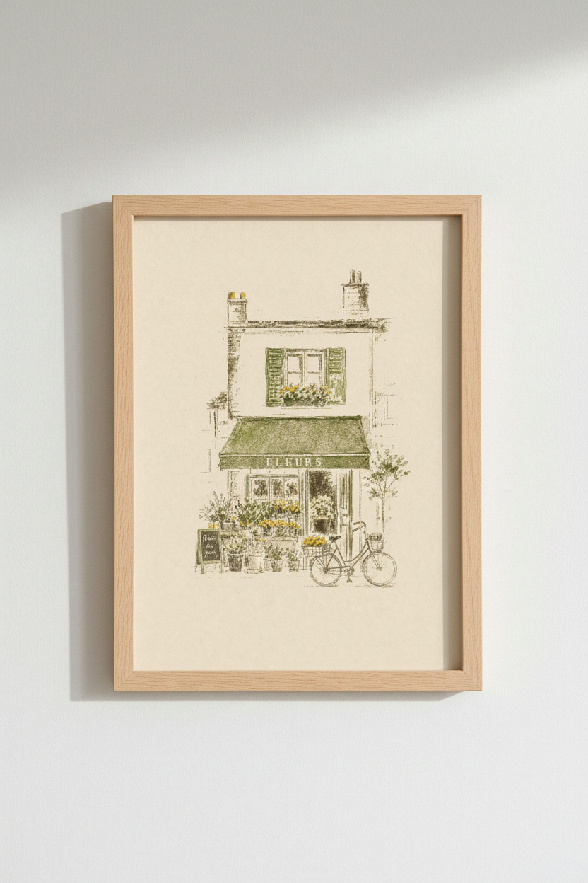 Vintage Florals Wall Art Print | Living Room Decor | Soft Aesthetic Poster