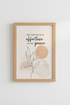 Effortless Peace Quote Wall Art | Boho Botanical Print | Minimalist Zen Poster