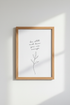 Be Still and Know Poster | Minimalist Botanical Quote Art, Home Office Decor
