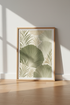 Palm Leaf Botanical Wall Art | Sage Green Tropical Poster, Boho Living Room Decor