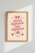 More Espresso Less Depresso Art Print | Pink Coquette Kitchen Decor | Retro Coffee Poster