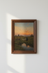 Pastoral Sunset Art | Impressionist Landscape, Living Room Decor