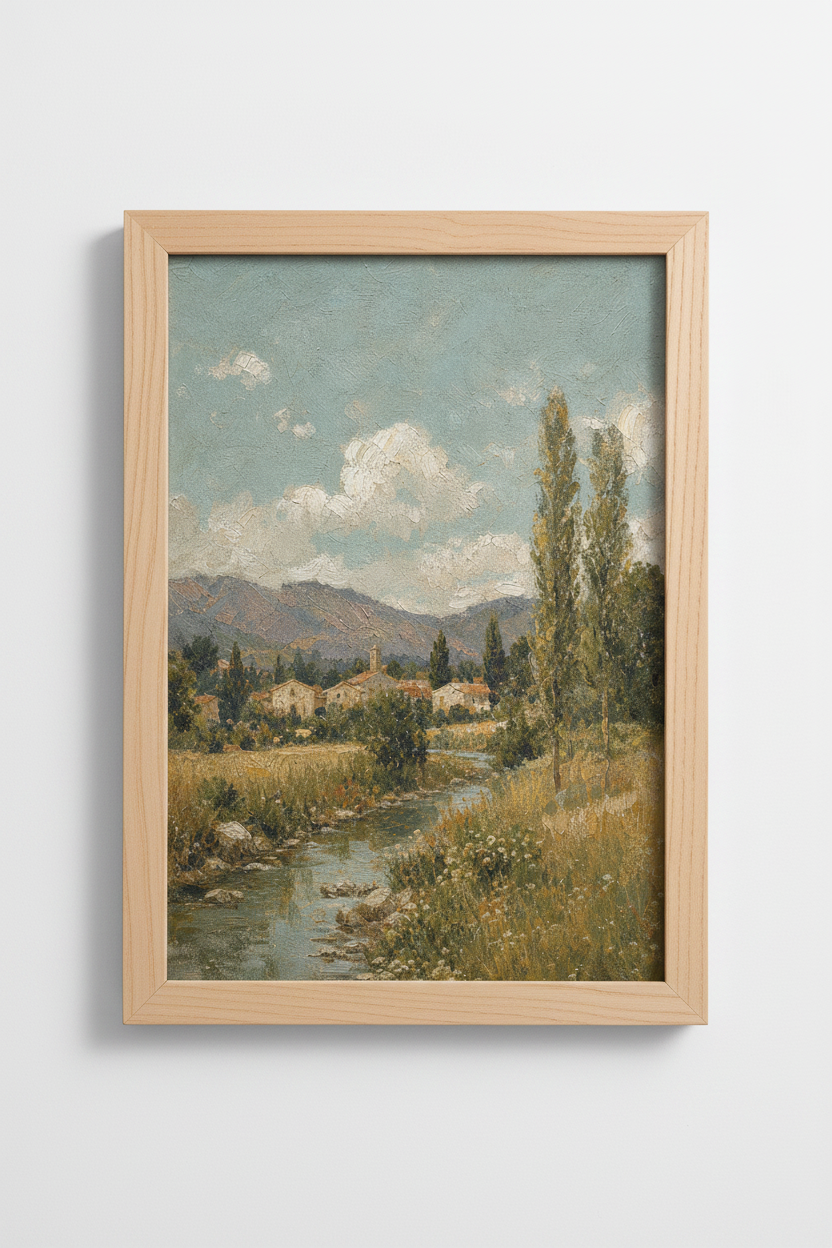Impressionist Landscape Wall Art Print | Living Room Decor | Serene Poster